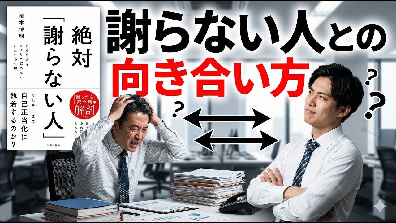【知らなきゃ損！】絶対に謝らない人との向き合い方『絶対「謝らない人」』