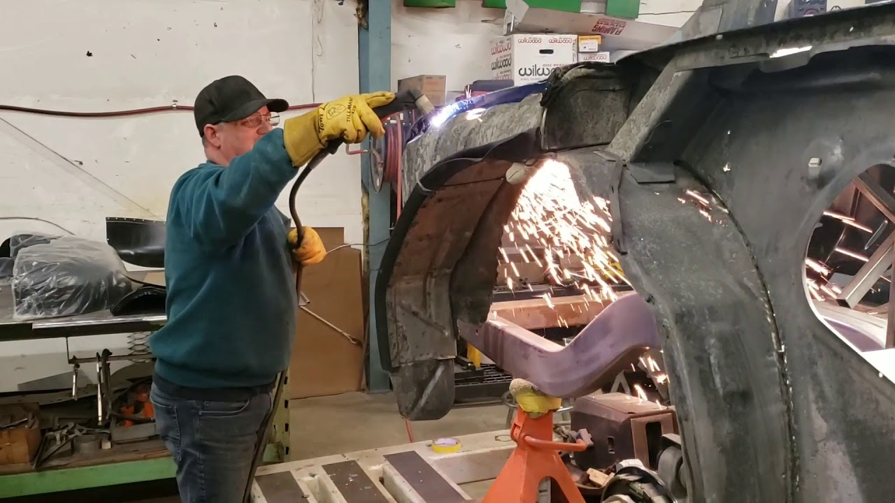 Part 4 of 55 Chevy hardtop quarter panel replacement by Metalworks.