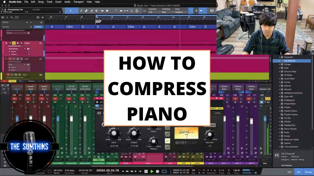 How To COMPRESS PIANO Step By Step