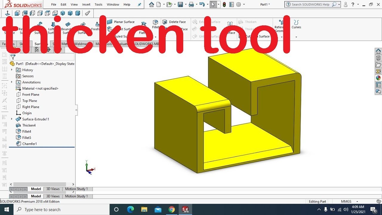 SOLID WORK SURFACE TUTORIAL|THICKEN