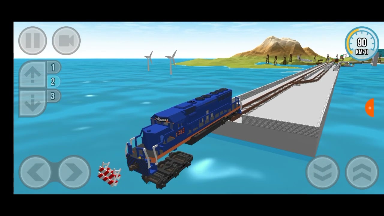 Train crash in Draw bricks 