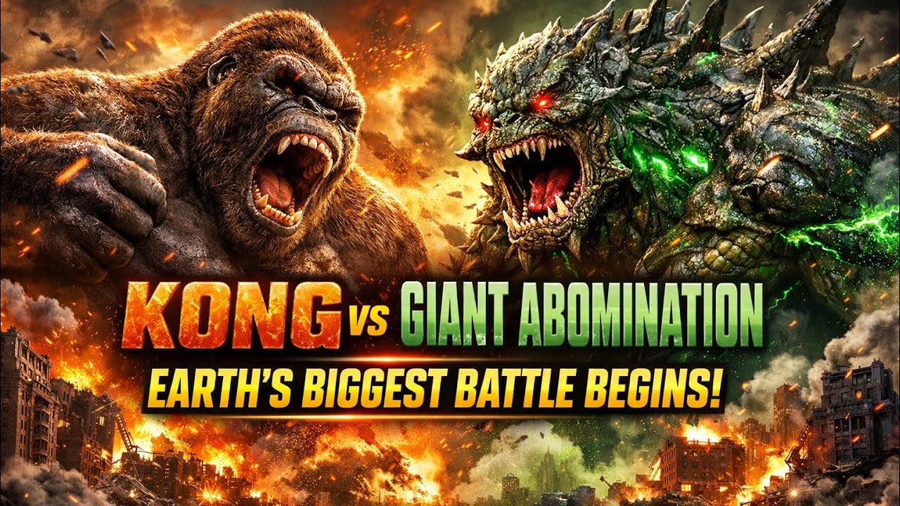 Kong vs Giant Abomination | Earth’s Biggest Battle Begins | Epic Monster Fight 2026