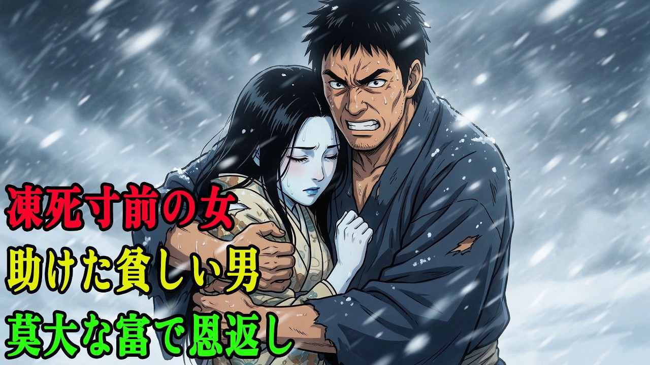 凍死寸前の女を助けた貧しい男。女は巨大な屋敷と莫大な富で恩返しをし、家族の運命を変えた | 野談 | 伝説 | 昔話 | 説話 | 民話
