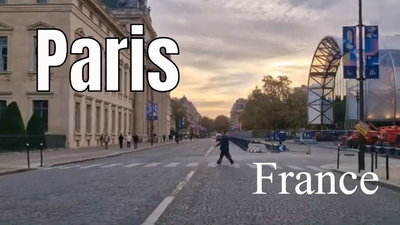 Paris sunset- Driving- French region