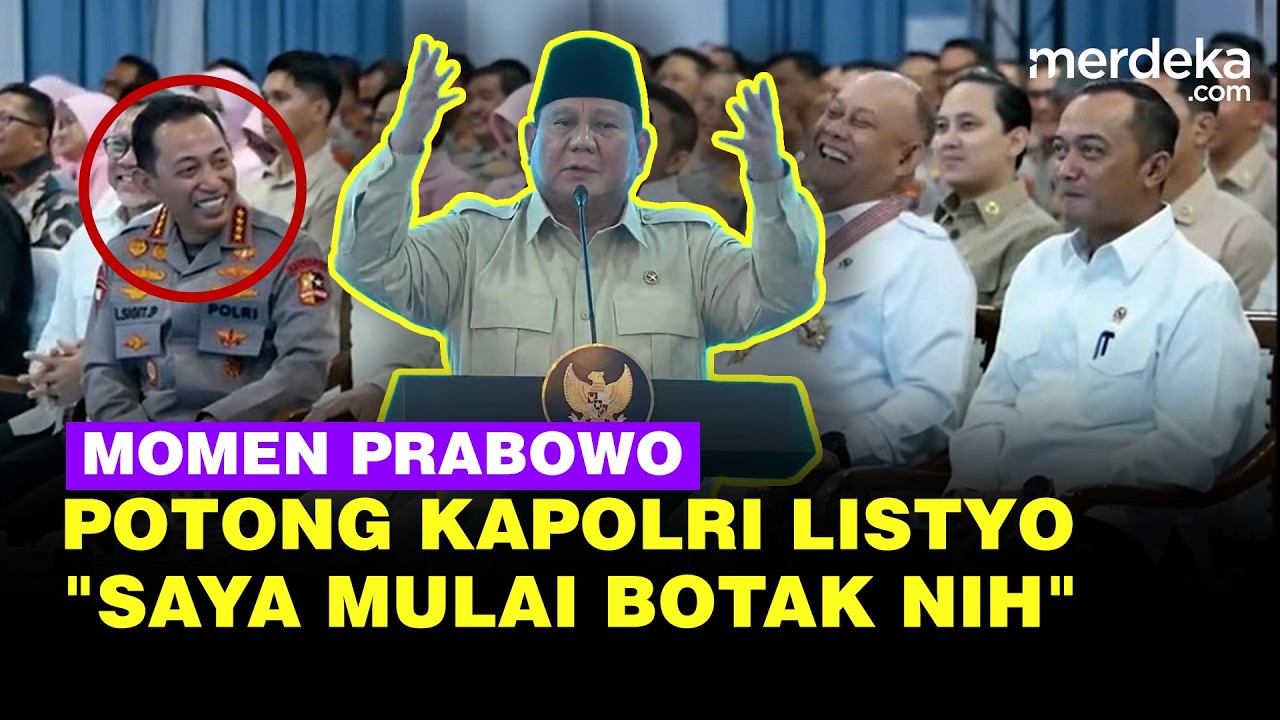 Momen Presiden Prabowo Potong Omongan Kapolri Usai Terima Laporan Jenderal: Saya Mulai Botak Nih!