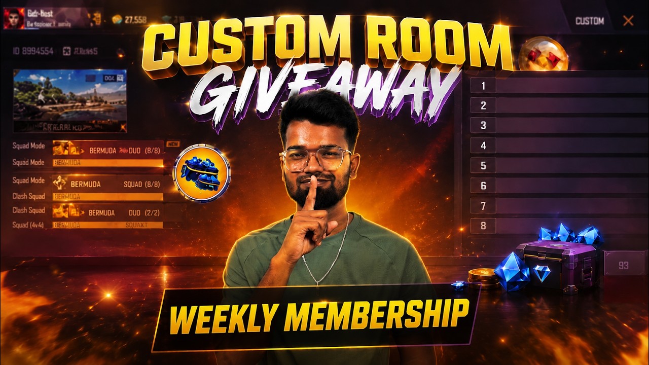 FREE FIRE WEEKLY MEMBERSHIP GIVEAWAY LIVE TAMIL👑|| 13 KILL + BOOYAH