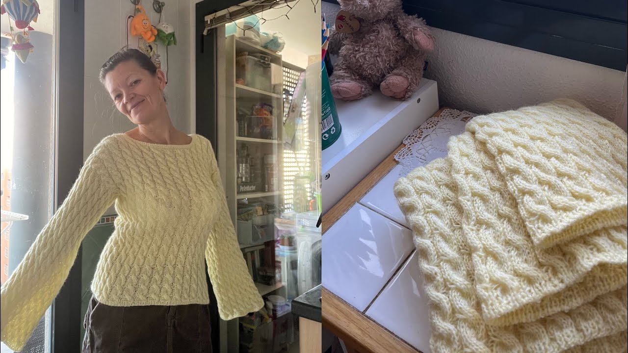 Нежно-желтая кофта и нытье про вязание 🧶