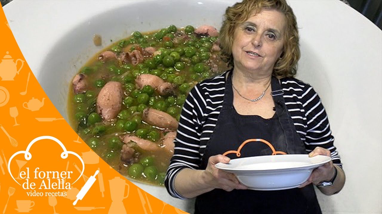 Guisantes con chipirones