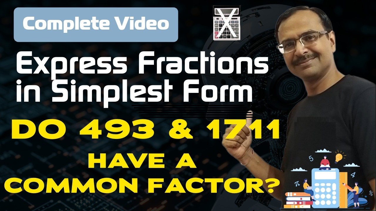 Video 76 - How to Find Common Divisors? Express Fraction in Simplest Form #Class6 #Class6Maths