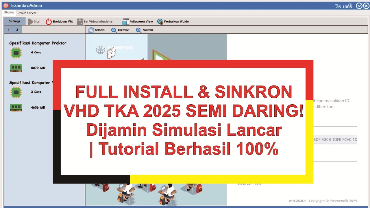 FULL INSTALL & SINKRON VHD TKA 2025 SEMI DARING! Dijamin Simulasi Lancar | Tutorial Berhasil 100%