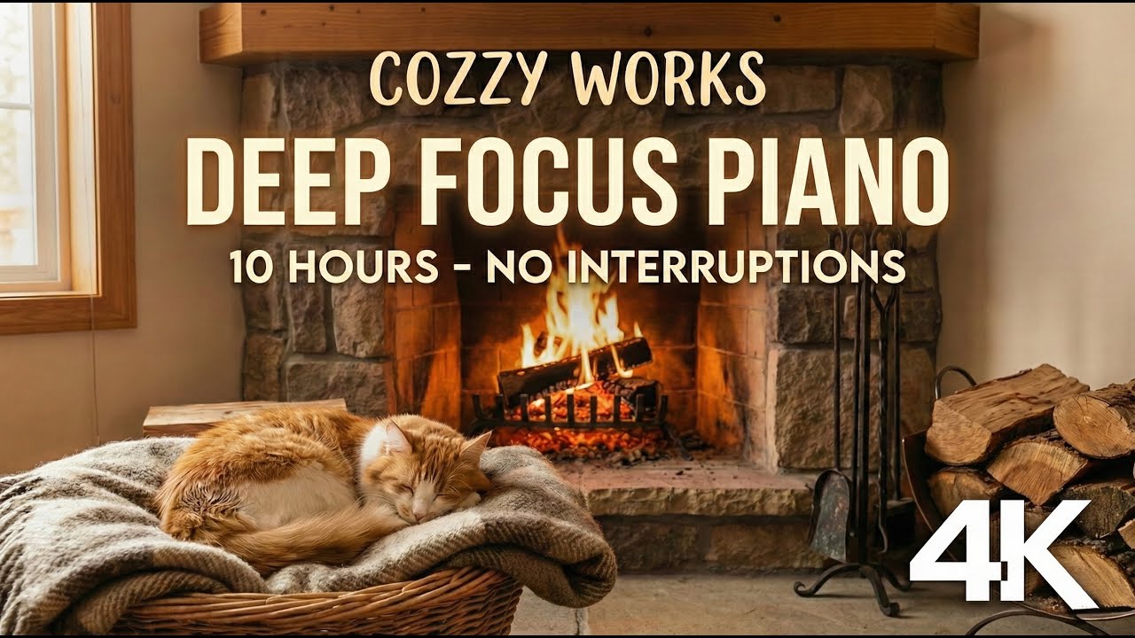 Deep Focus Piano Music for Studying & Work 🎹 10 Hours of Concentration