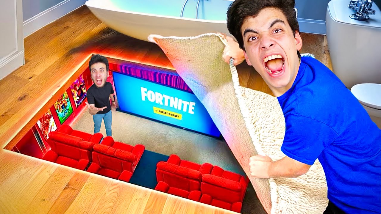 صنعنا مسرح سري للألعاب في الحمام !!🚽 حسن (راح فيها) 💔😭