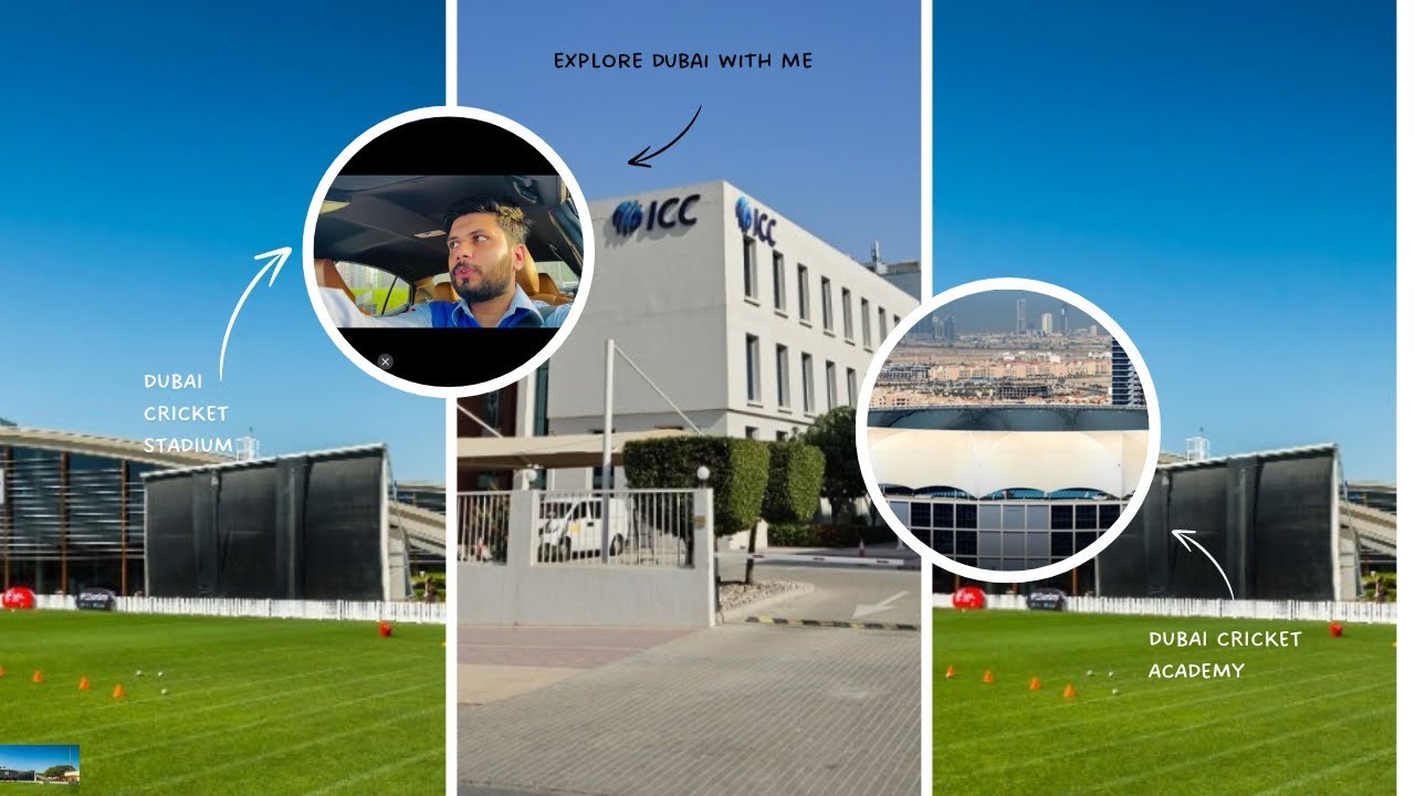 Icc Cricket Academy And Dubai International Cricket Stadium In Dubai🏏#dubai #cricket#vlog #dubailife