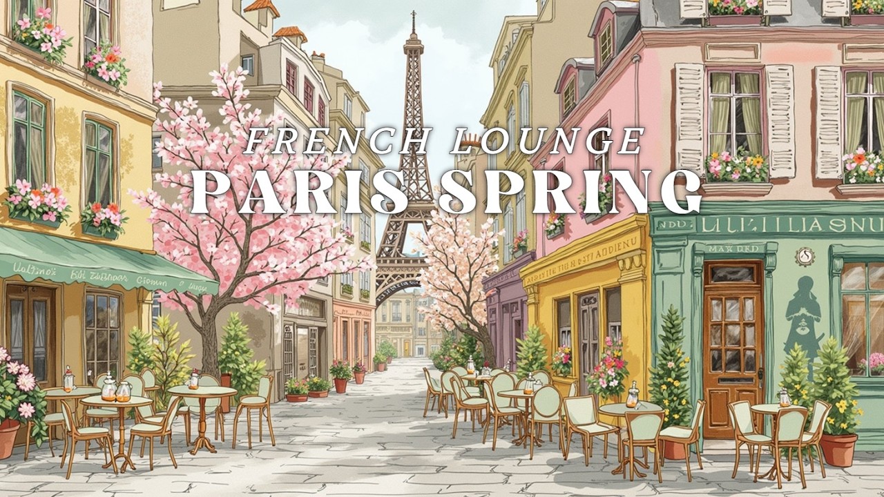 PARISIAN SPRING 🌸 Французская Кафе Музыка для Релаксации и Фокуса