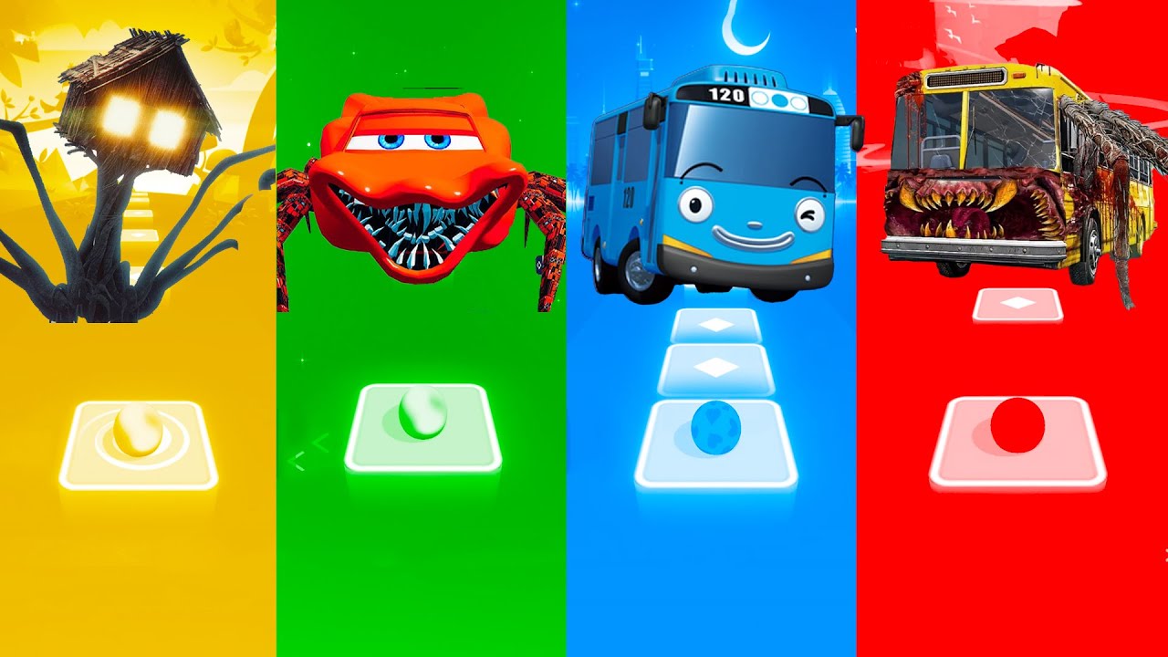 Tiles Hop - House Head vs Sheriff Labrador vs Tayo The Little Bus vs Bus Eater