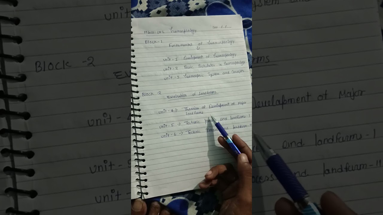 Msc in geography (ignou) Semester-1