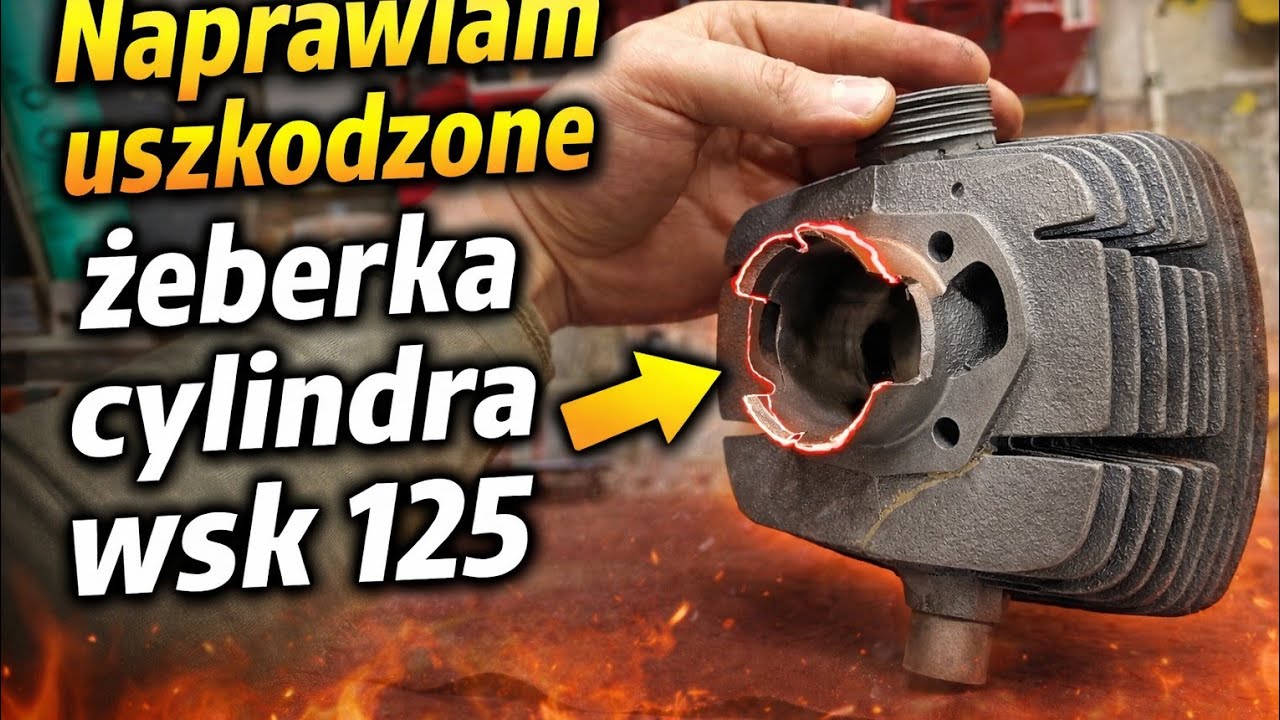 Naprawiam ułamane żeberka cylindra wsk 125