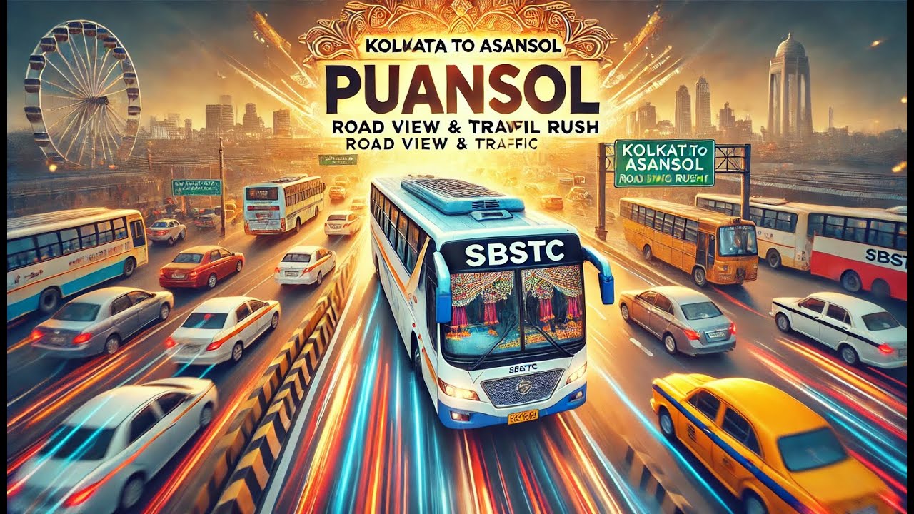 🚌 Kolkata to Asansol by SBSTC Bus | Puja Travel Rush | Road View & Traffic Update