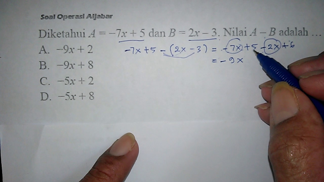 Tutorial Operasi Aljabar - Matematika SMP