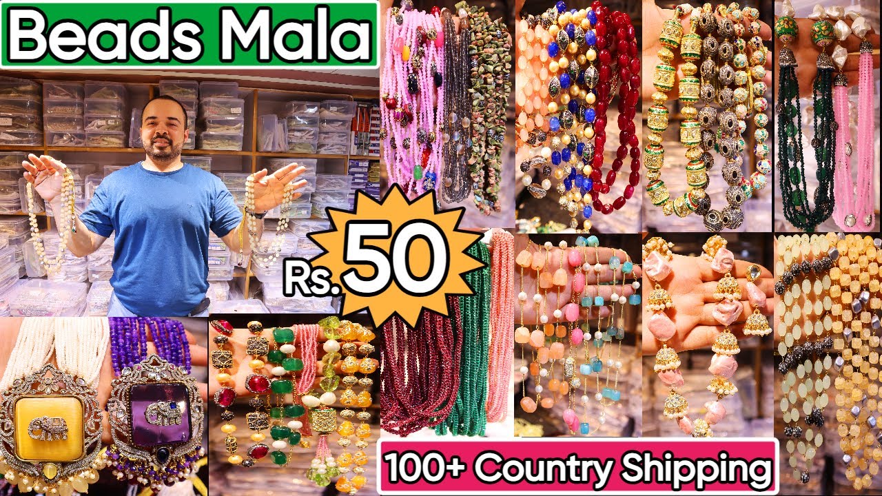 Exclusive Natural Beads Mala Fusion Jewellery | Premium Quality AD, Kundan & Moissanite Beads Jewels