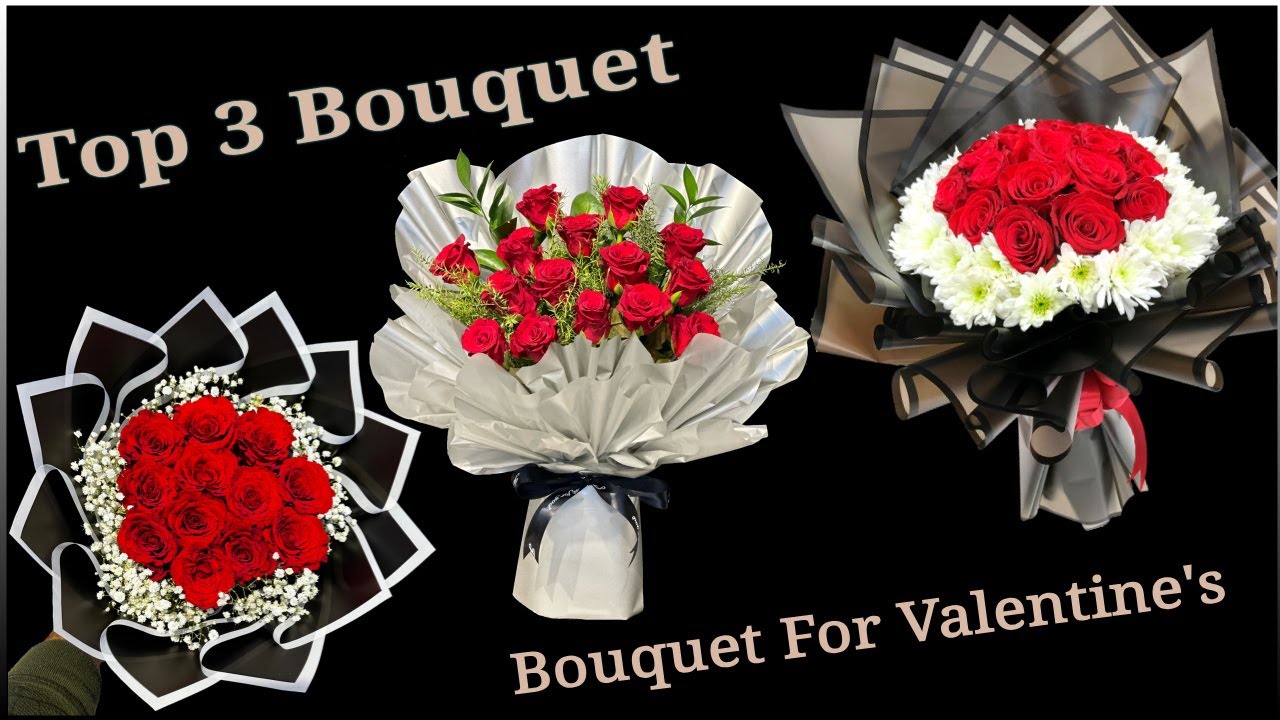 Top 3 Bouquet Of Flowers | Flower Bouquet | Flower Wrapping Tutorial | Best of 3 Bouquet | Bouquet