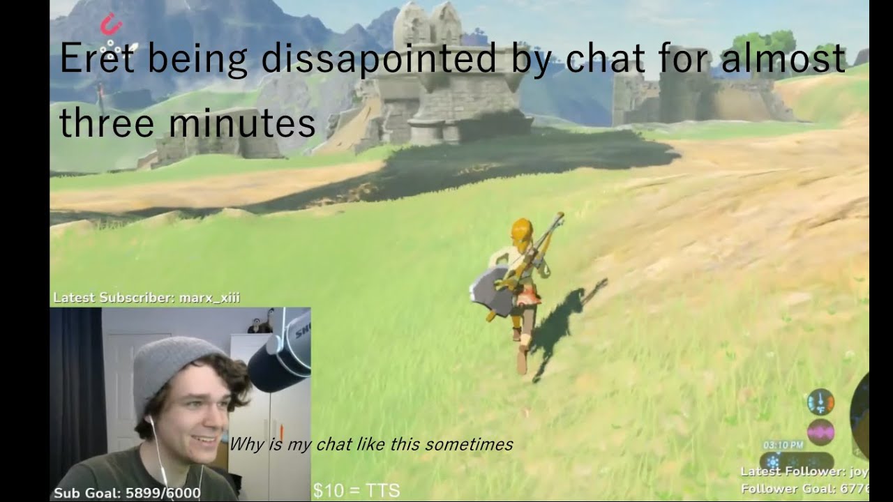 Eret being disappointed by chat for almost three minutes