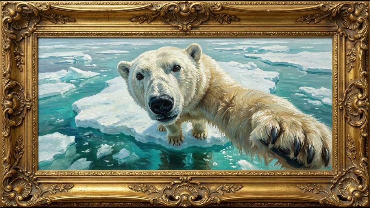 El Último Selfie del Ártico 🐻‍❄️❄️ | Arte 4K que Impacta