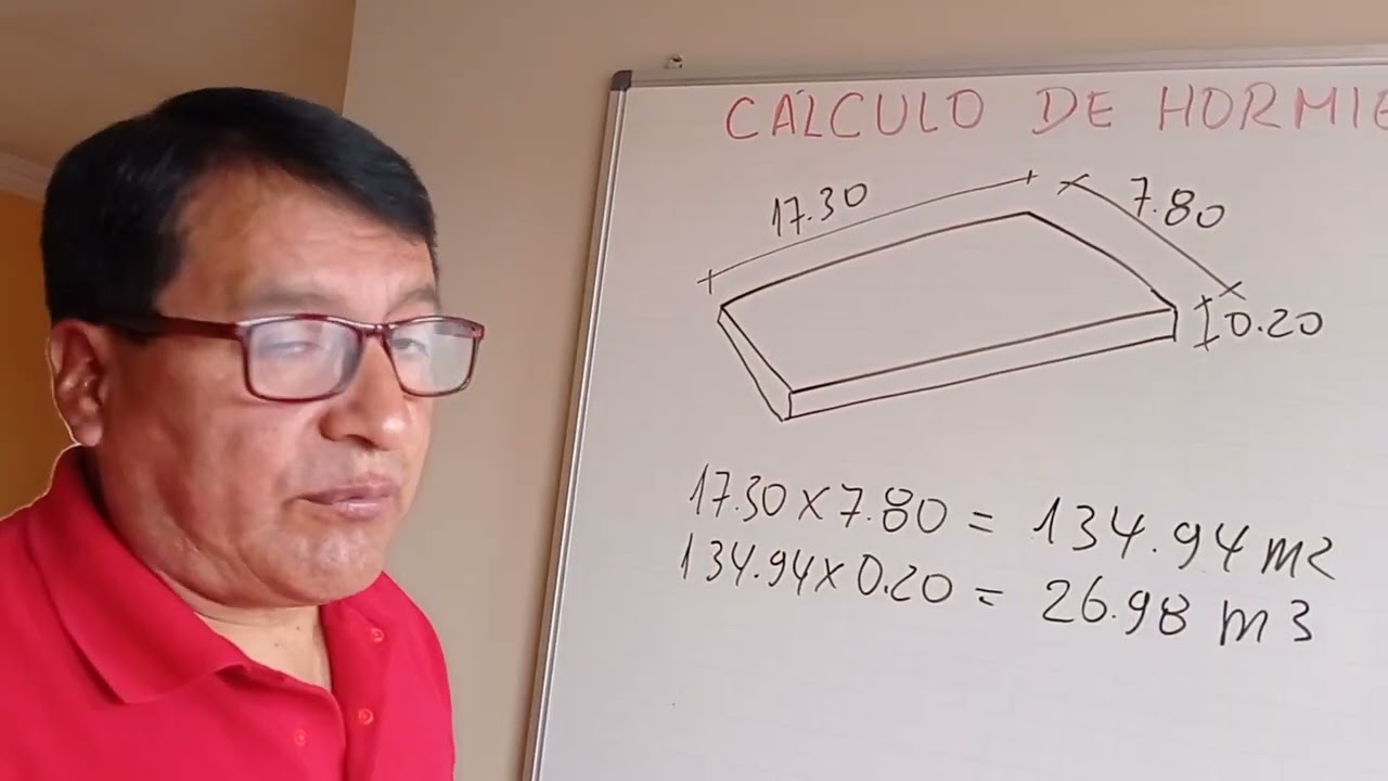 cálculo de materiales para una losa.