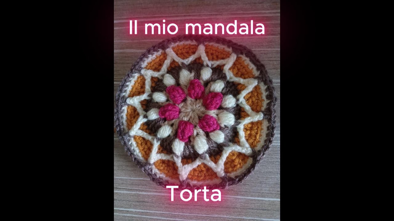 Mandala all’uncinetto “Torta” | Granny mandala con popcorn, puff e rilievi