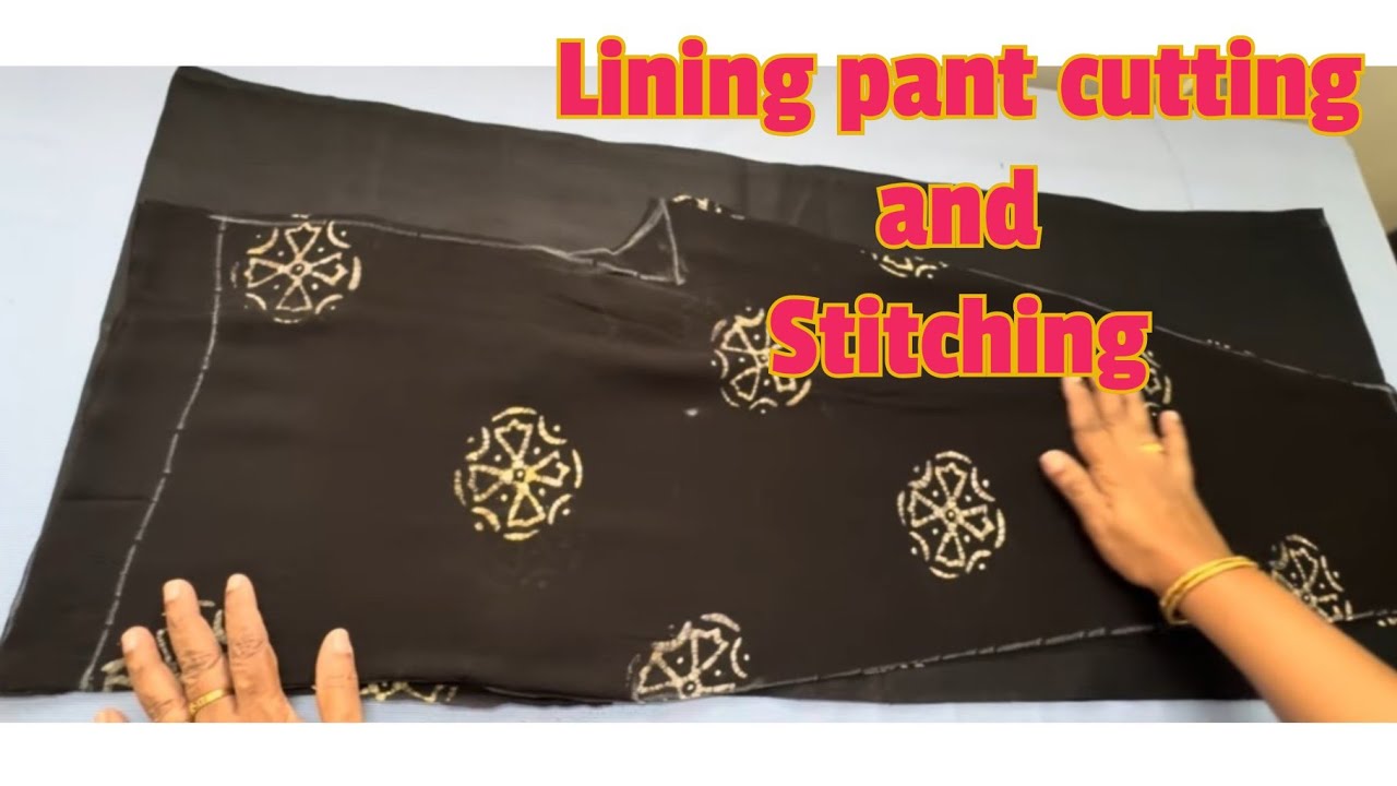 Lining pant cutting and stitching/ Cigarette pant cutting and stitching with lining 