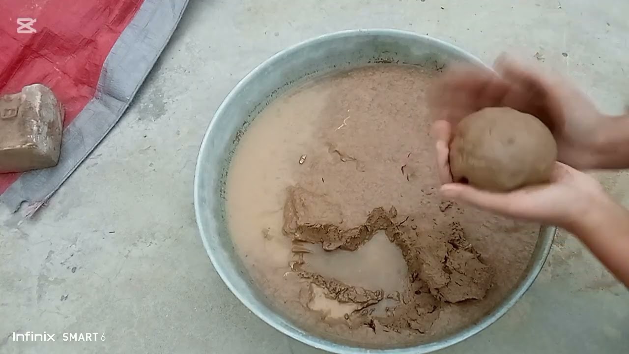 New vlog ❤️ Barish 💦 crumbling//cleaning// mud ki shape making 