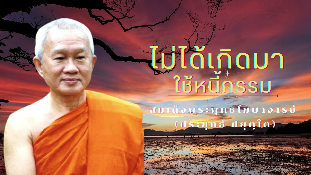ไม่ได้เกิดมาใช้หนี้กรรม สมเด็จพระพุทธโฆษาจารย์ (ป.อ. ปยุตฺโต)