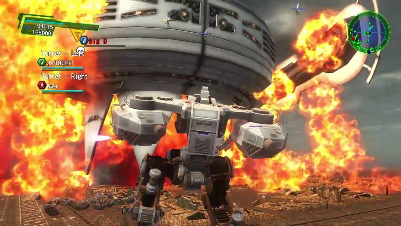 EDF Earth Defense Force 4.1 Online Mission 39 Inferno Air Raider Inferno