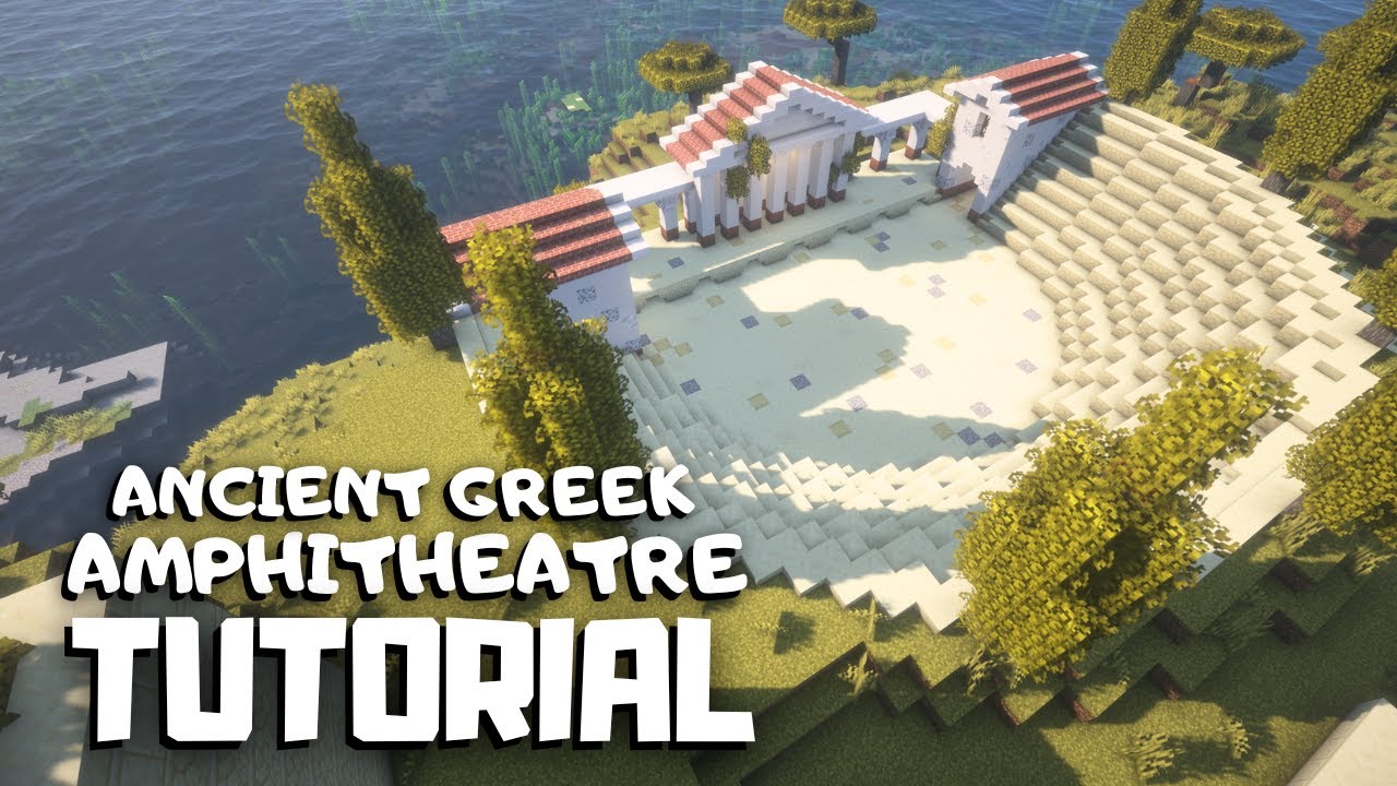 Minecraft: Как построить греческий амфитеатр (Учебное пособие по созданию древнегреческого города)