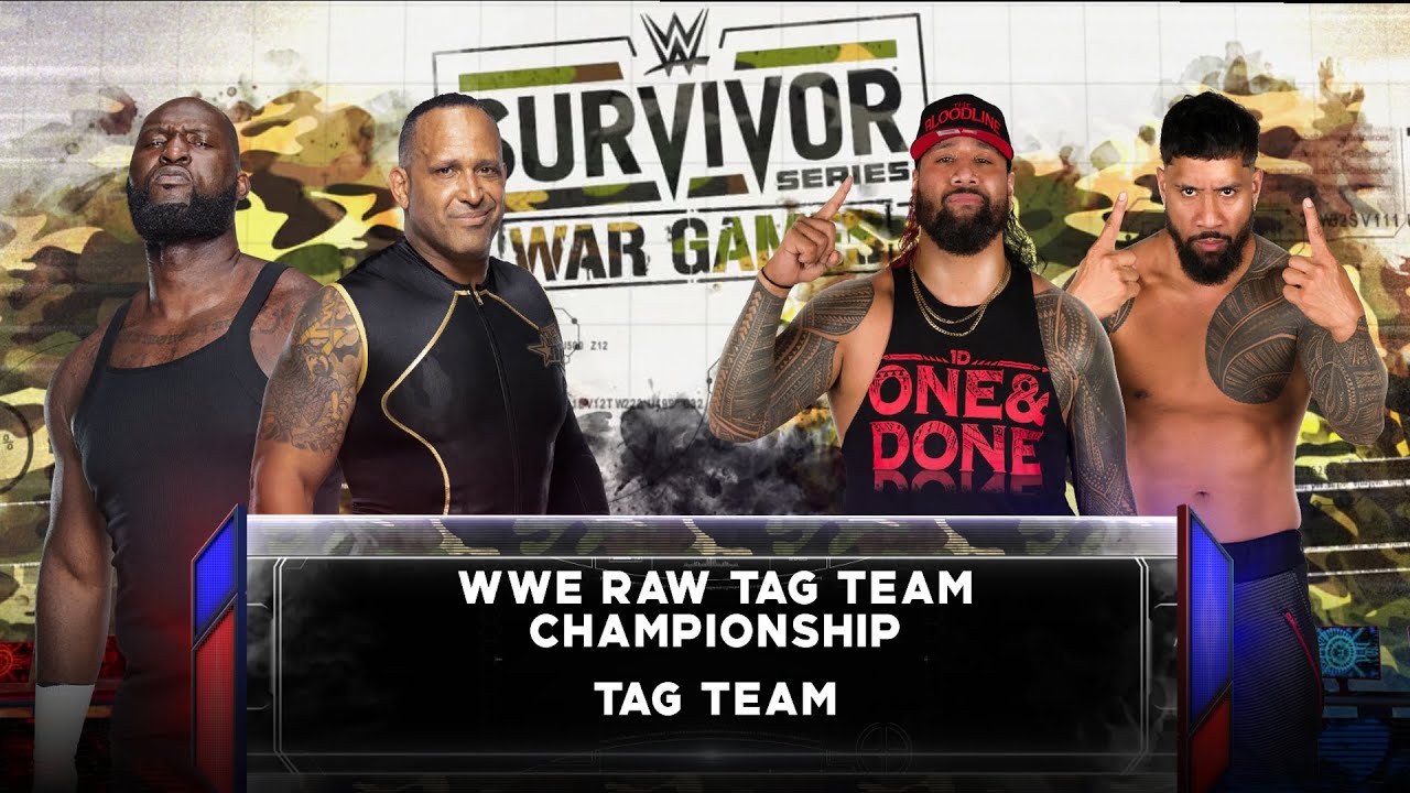 WWE 2K23 : MVP & Omos vs The Usos | Raw Tag Team Championship Match