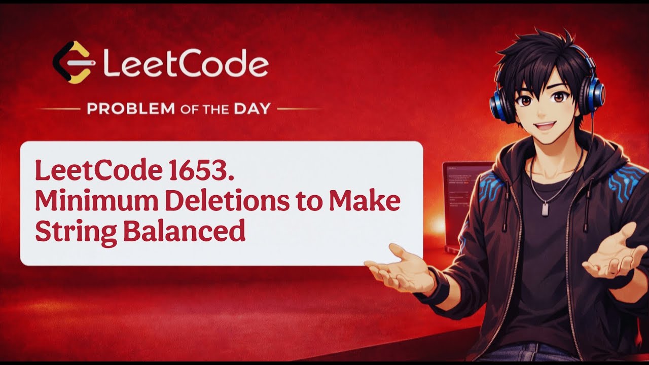 LeetCode 1653 | Minimum Deletions to Make String Balanced | LeetCode Solutiion