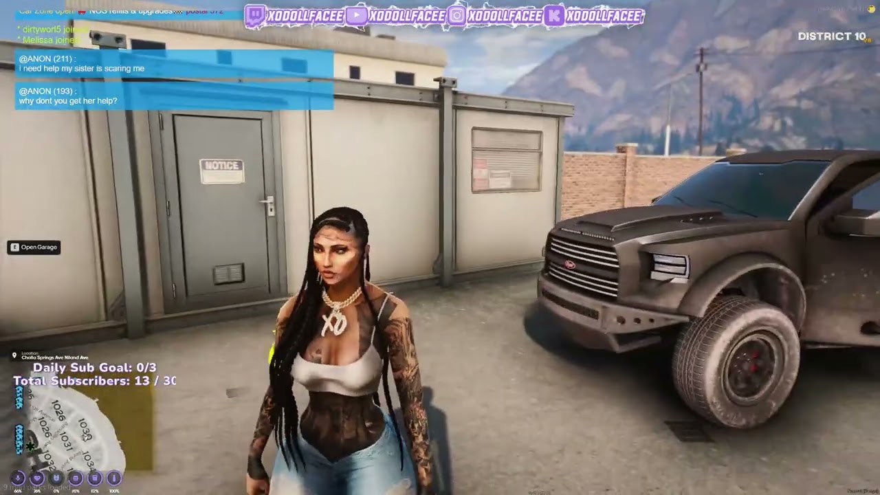 Doll plays GTA V | Daija Monroe in District 10v8  RP  (full stream)