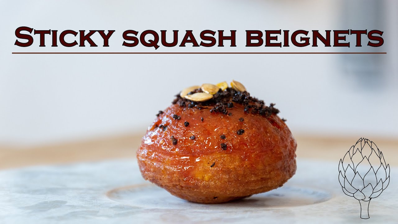 Delicious sticky butternut squash beignets