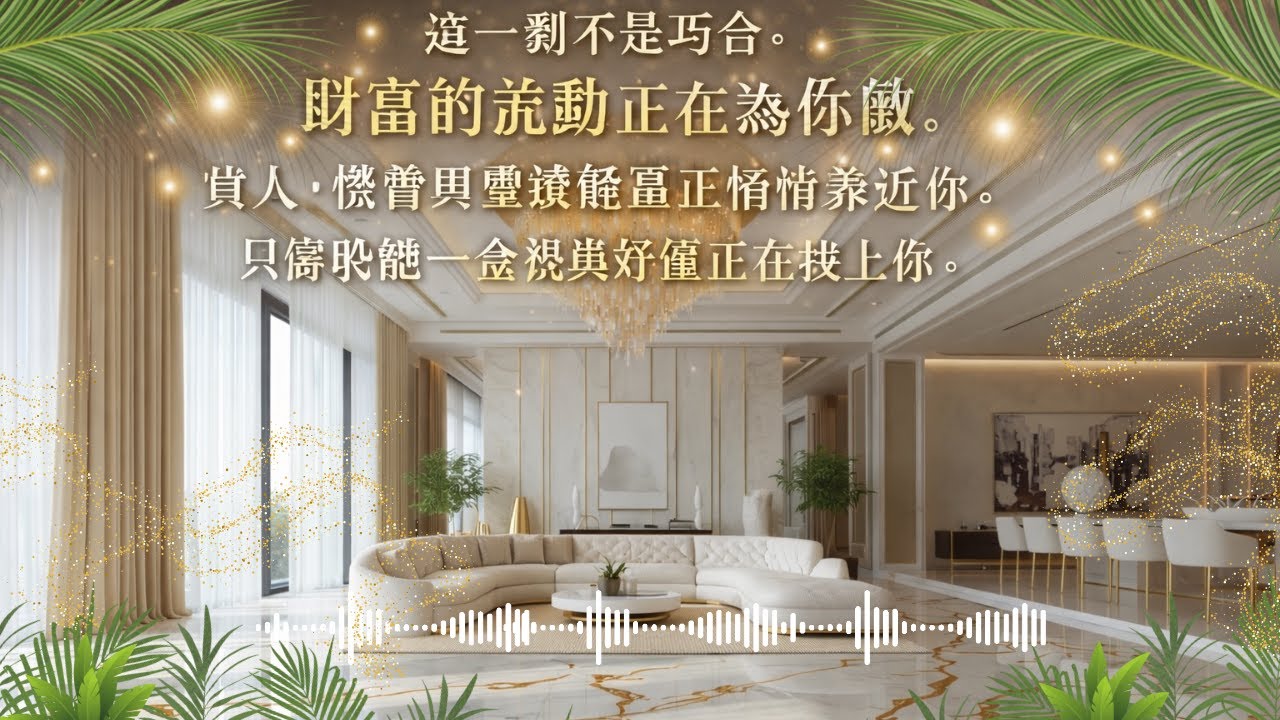 💵 Money Manifestation Meditation《此刻不是偶然》— 豐盛流動的聲音 — Deep Relaxing 🎧Focus & Flow| Billionaire Mindset