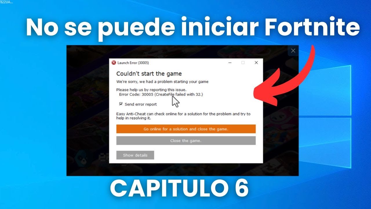 ✅ No se puede iniciar el Juego - Fortnite Codigo 32 - Solución Fácil y rápido | Windows