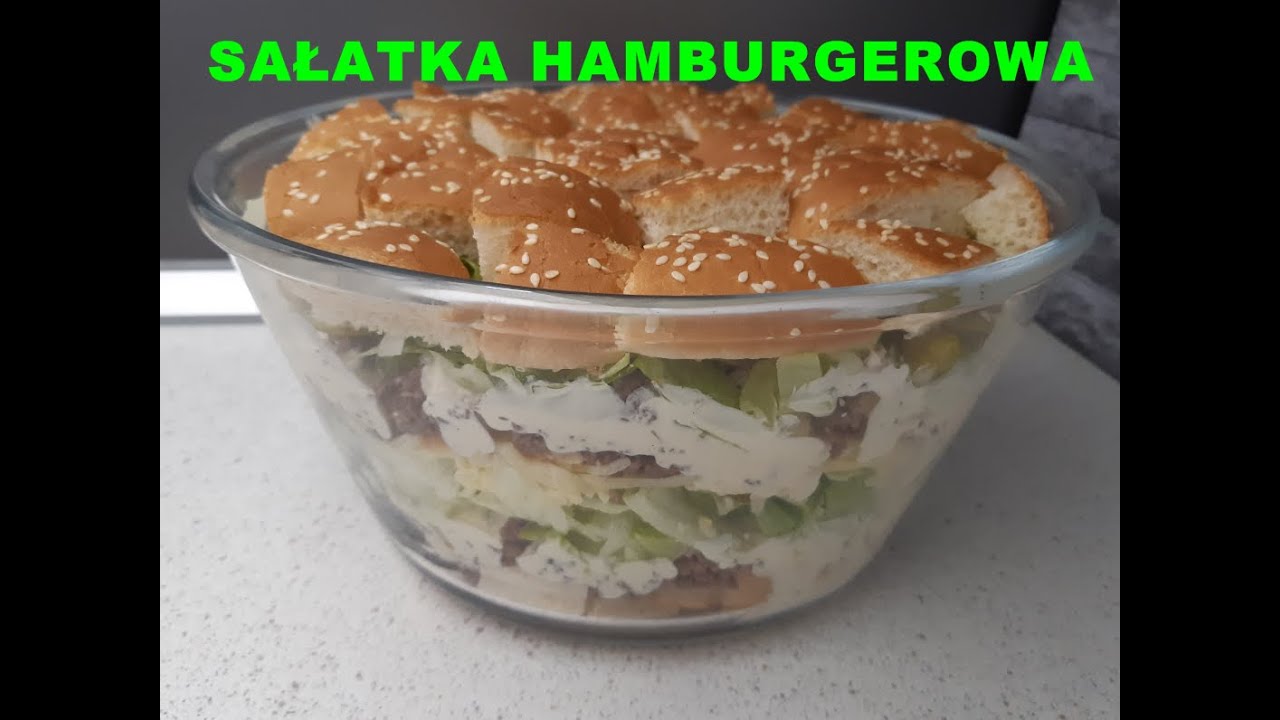 Sałatka na imprezę BIG MAC  /  pyszna sałatka hamburgerowa