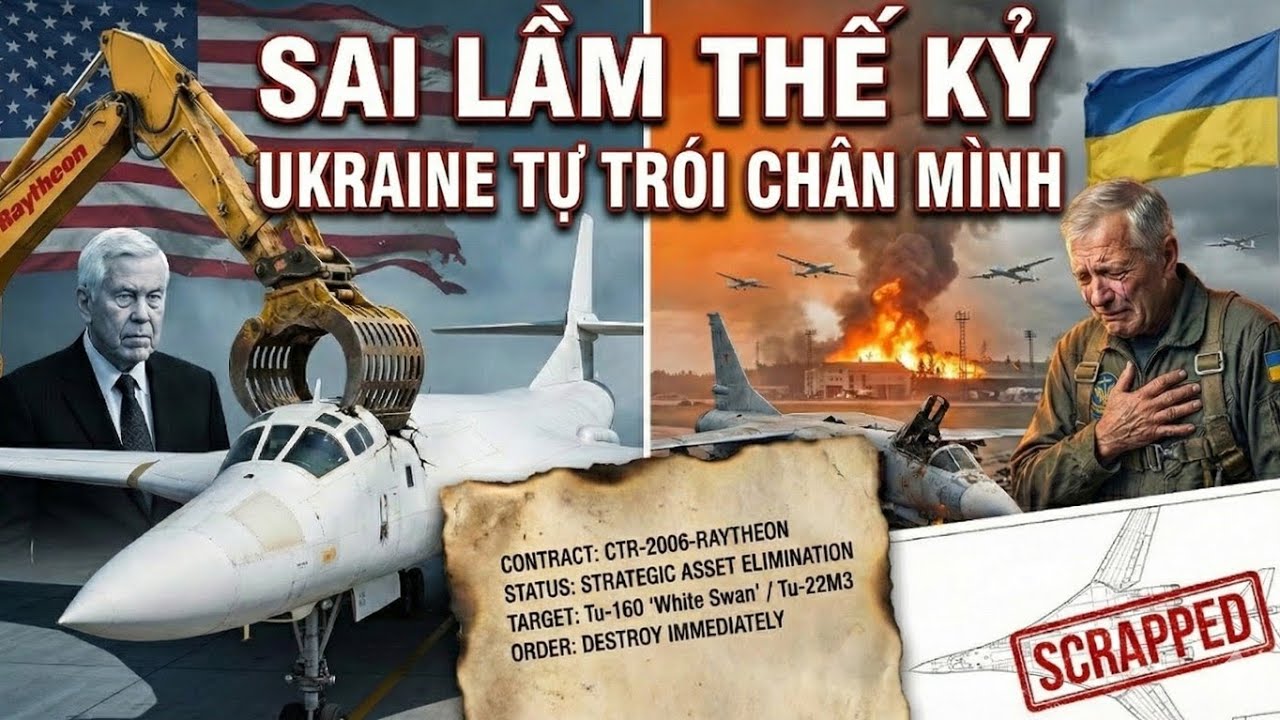 Tại sao Ukraine tự tay phá hủy 60 máy bay ném bom chiến lược? Cái giá của sự ngây thơ.