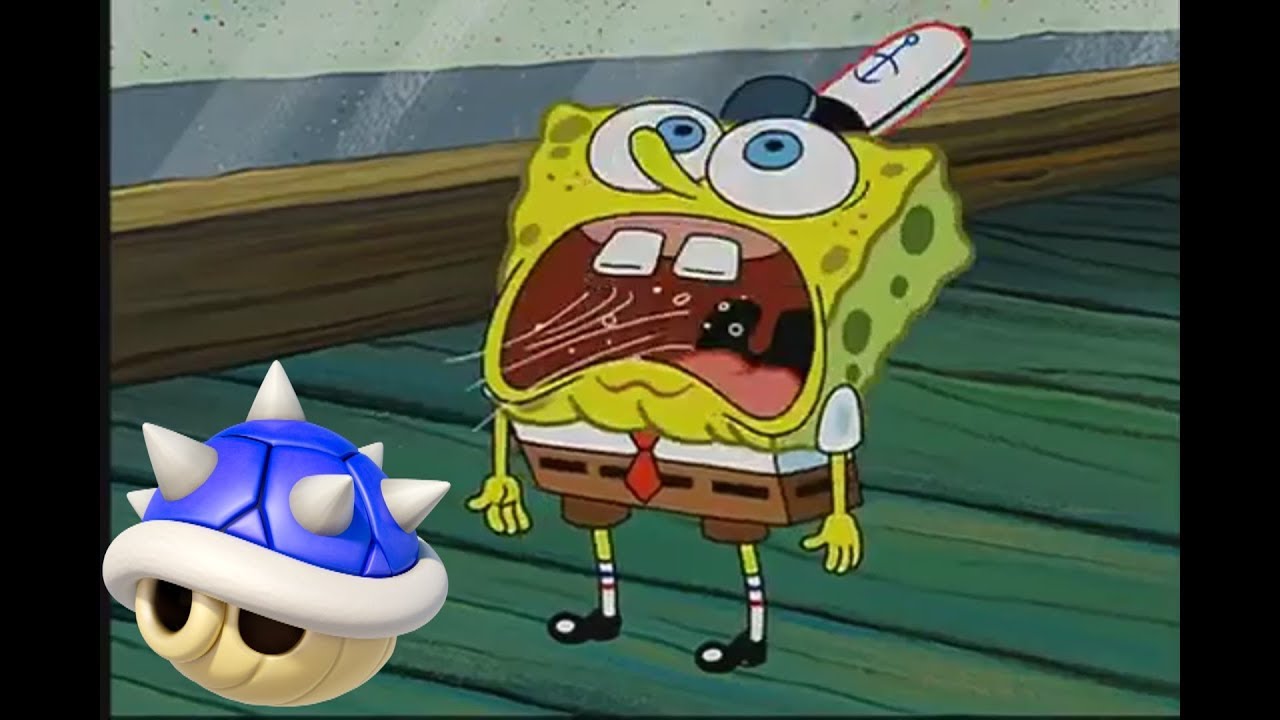 Mario Kart portrayed by SpongeBob