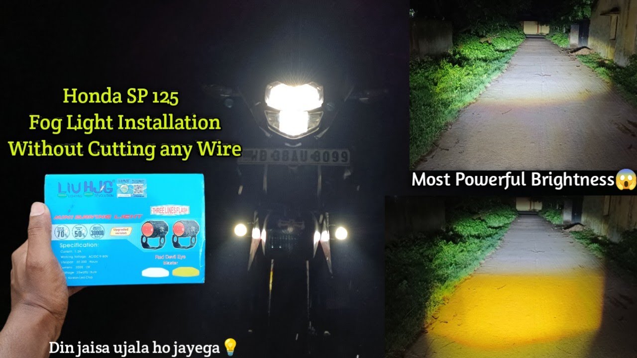 Honda SP 125 Fog Light Installation Without Cutting any Wire😱| Solution of HeadLight Problem🔥|