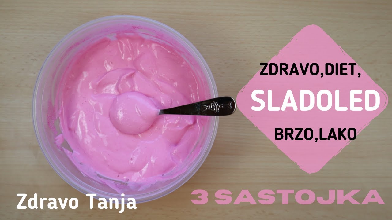 SLADOLED ZA MRŠAVLJENJE  IZ MOJIH PLANOVA ISHRANE | 3 sastojka: brzo, lako, zdravo, niskokalorično