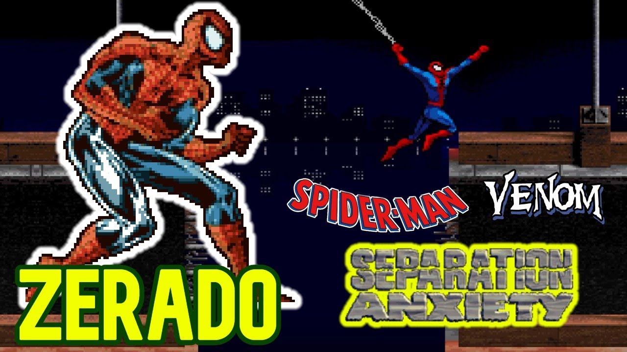 Separation Anxiety - ZERADO - Spiderman e Venom  de Super Nintendo - Detonado com salas secretas!