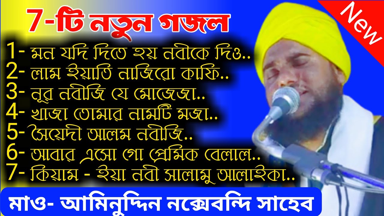 মাওলানা আমিনুদ্দিন নক্সেবন্দি সাহেবের এক সাথে 7- টি গজল | Aminuddin Video Gojol