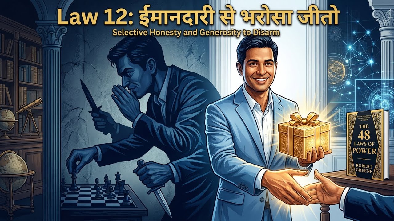 48 Laws of Power Law 12 Explained in Hindi |ईमानदारी से भरोसा जीतो | Robert Greene Book Summary