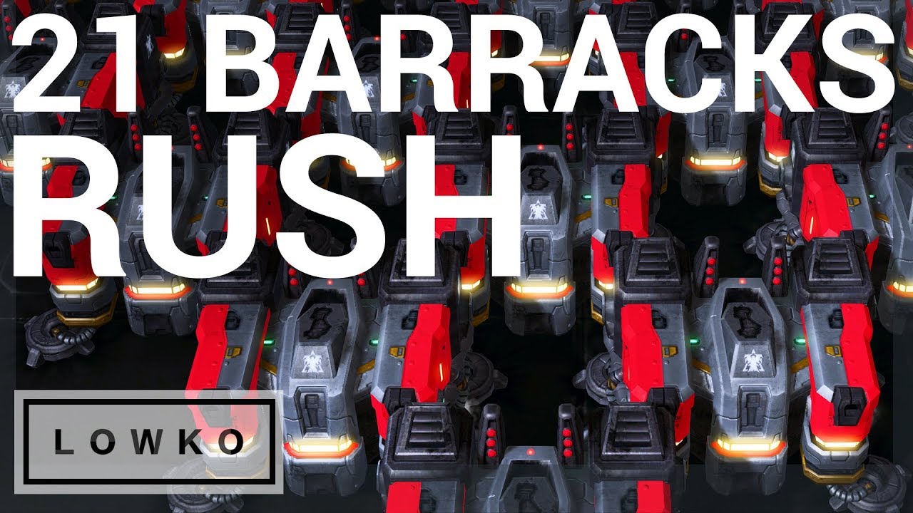 StarCraft 2: 21 BARRACKS RUSH!