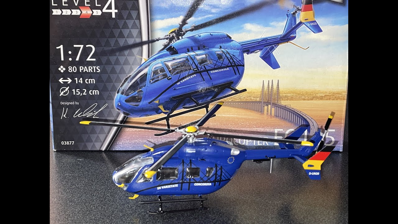 Airbus EC145 / Revell / Масштаб 1:72 / Процесс сборки / Покраска / Масштабный вертолет